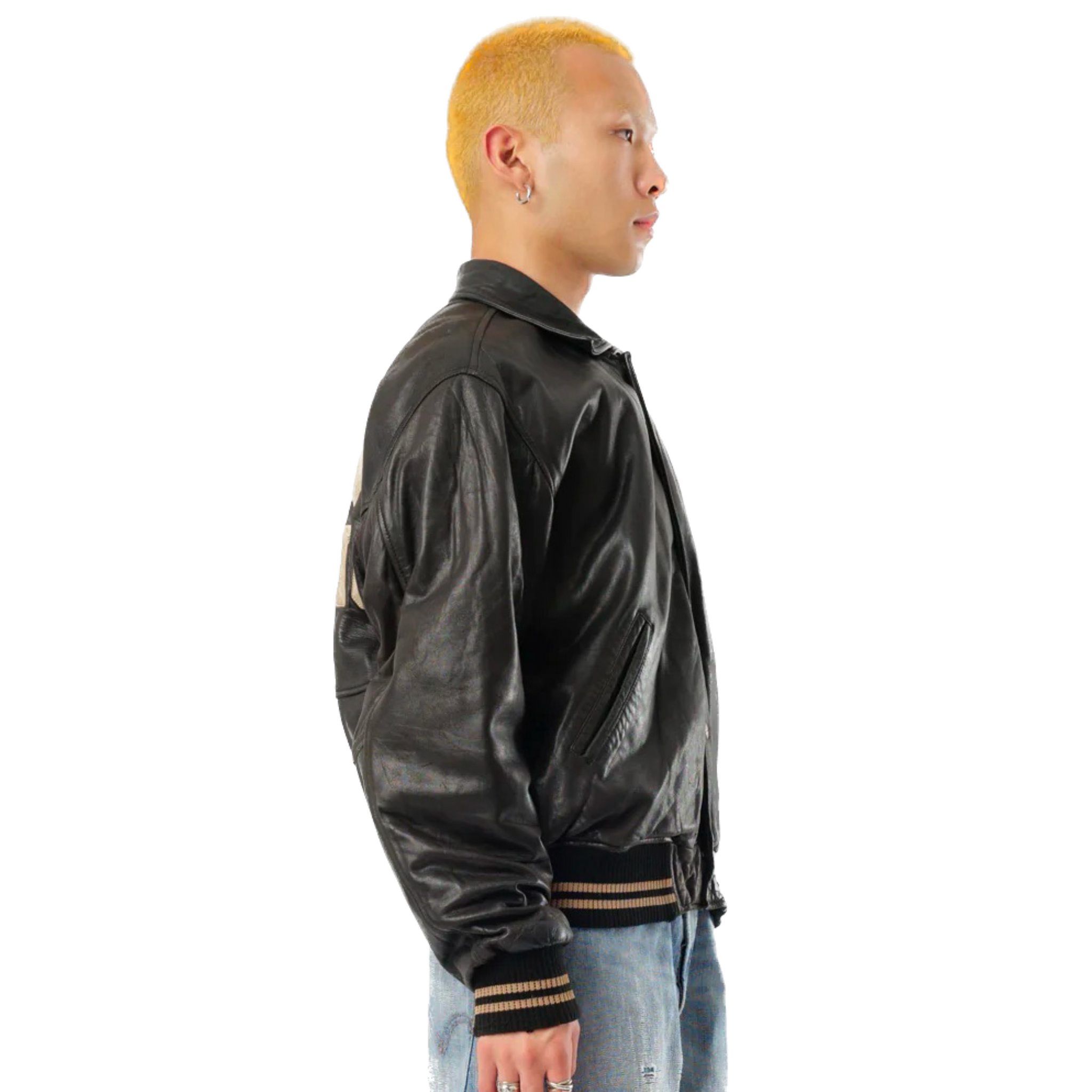 Cordon Athletic 1990s Varsity Leather Jacket